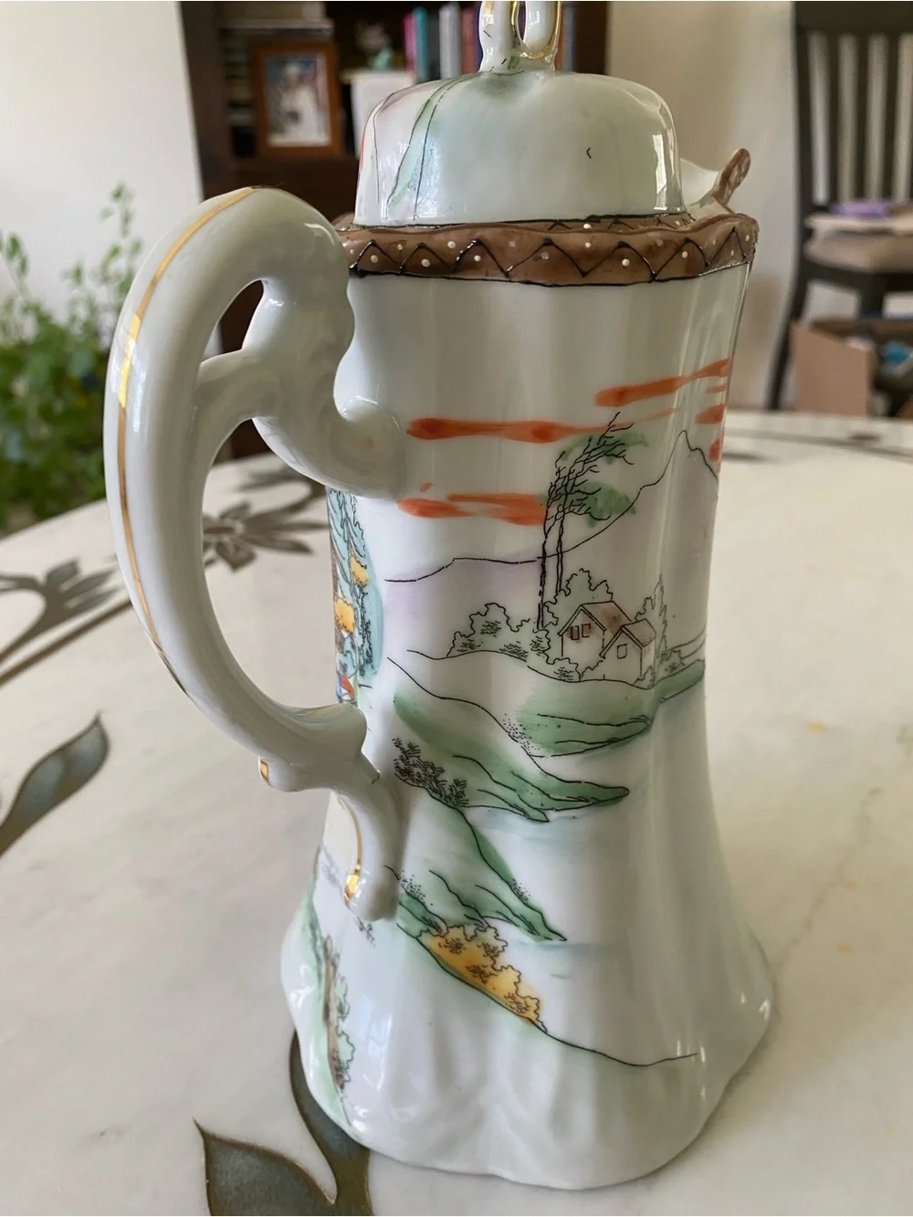 Antique/Vintage Nippon HandPainted Porcelain Lidded Chocolate Pot Nordic Village